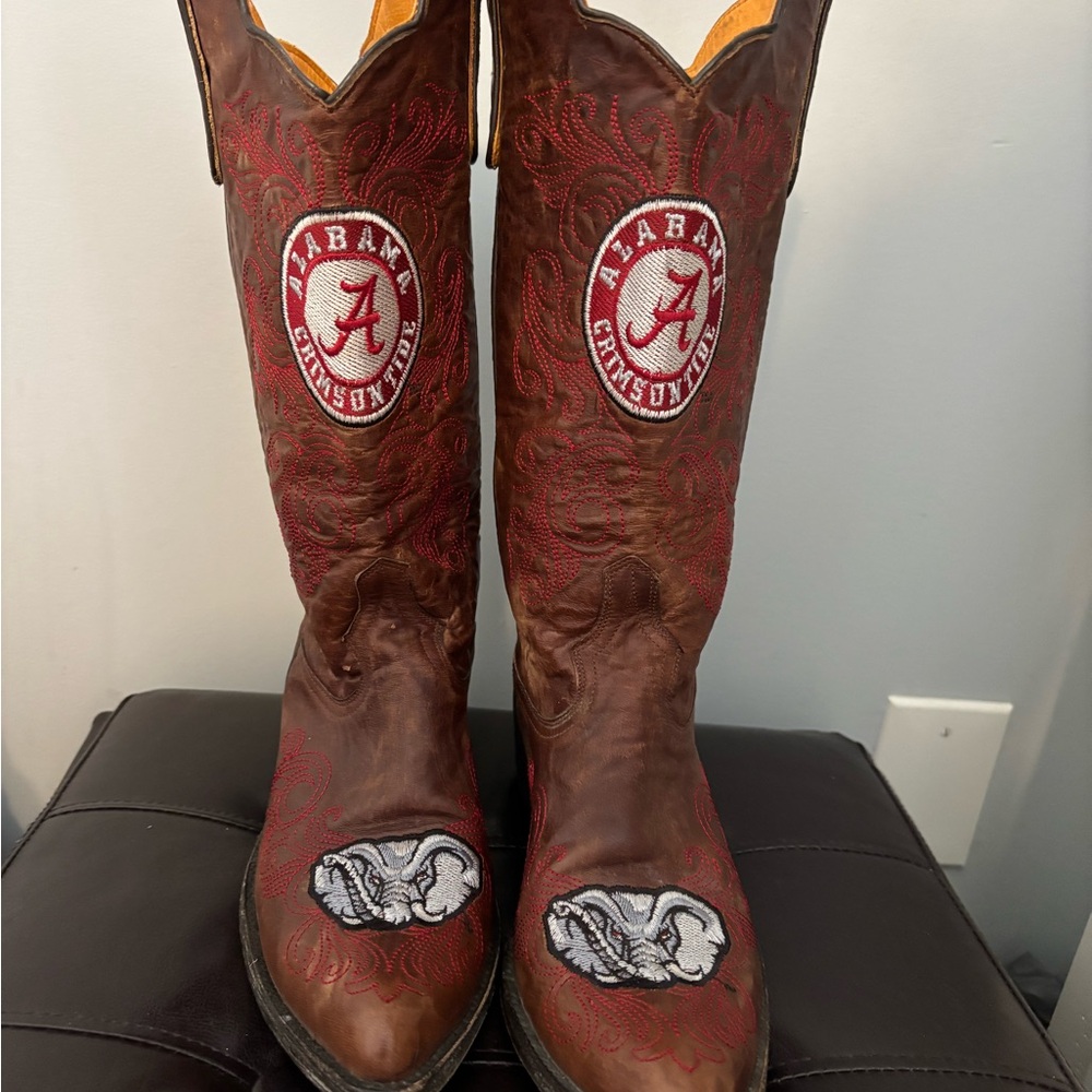 Women's Brown Embroidered Cowboy Boots